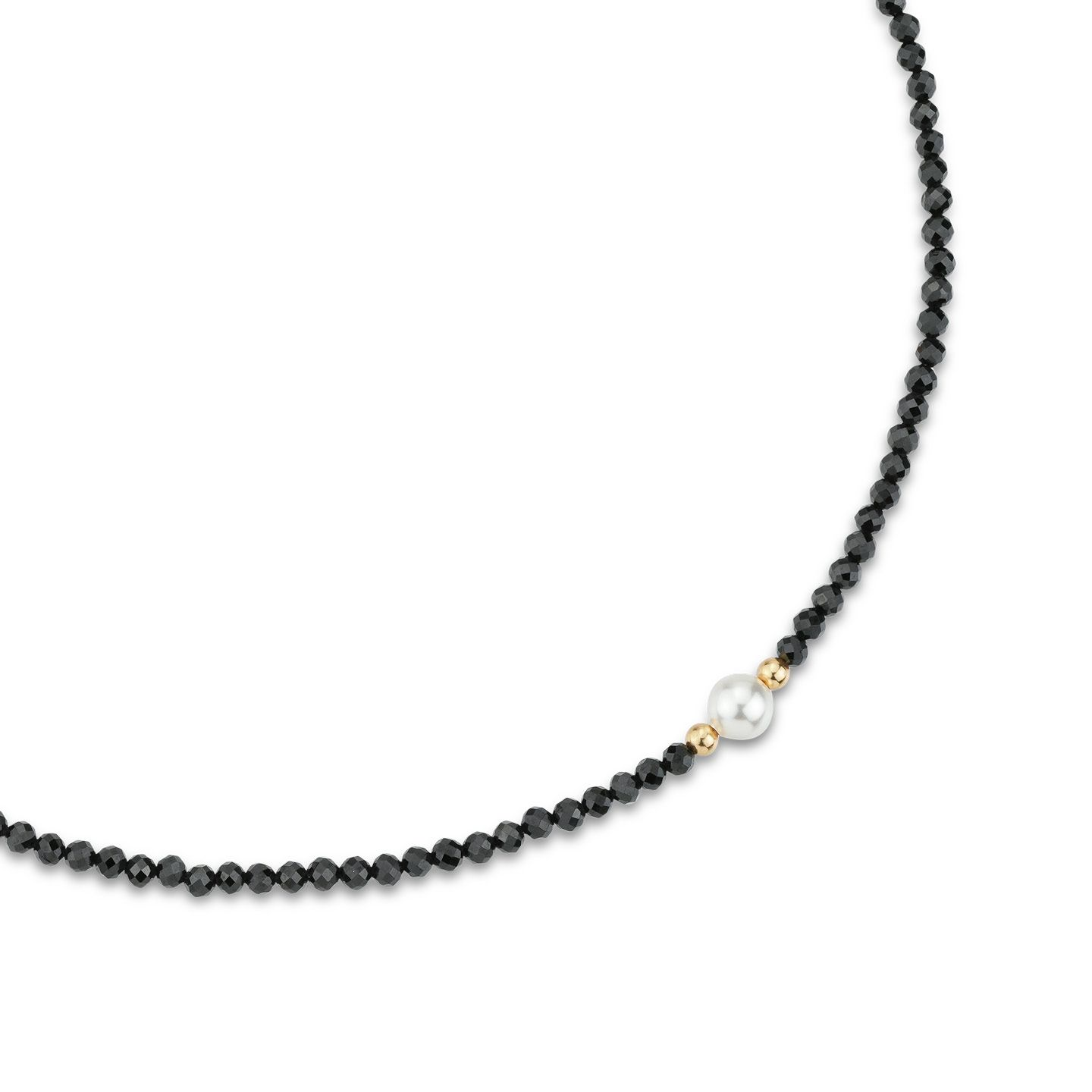 Collana Donna Boccadamo Placcato Oro Giallo con Filo di Spinello, Boules e Perla Centrale