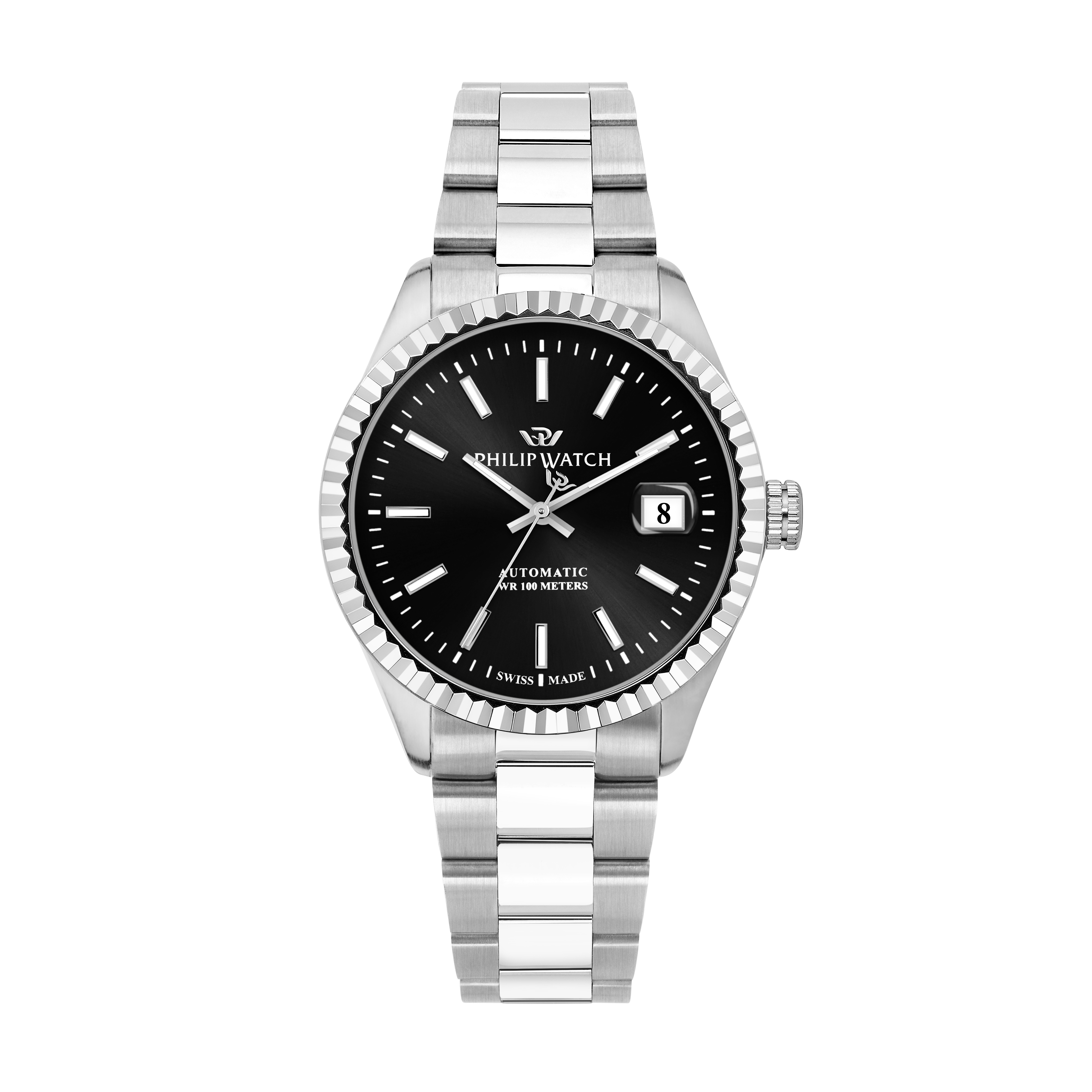 Orologio Uomo Philip Watch Caribe Automatico con Quadrante Nero 39 mm