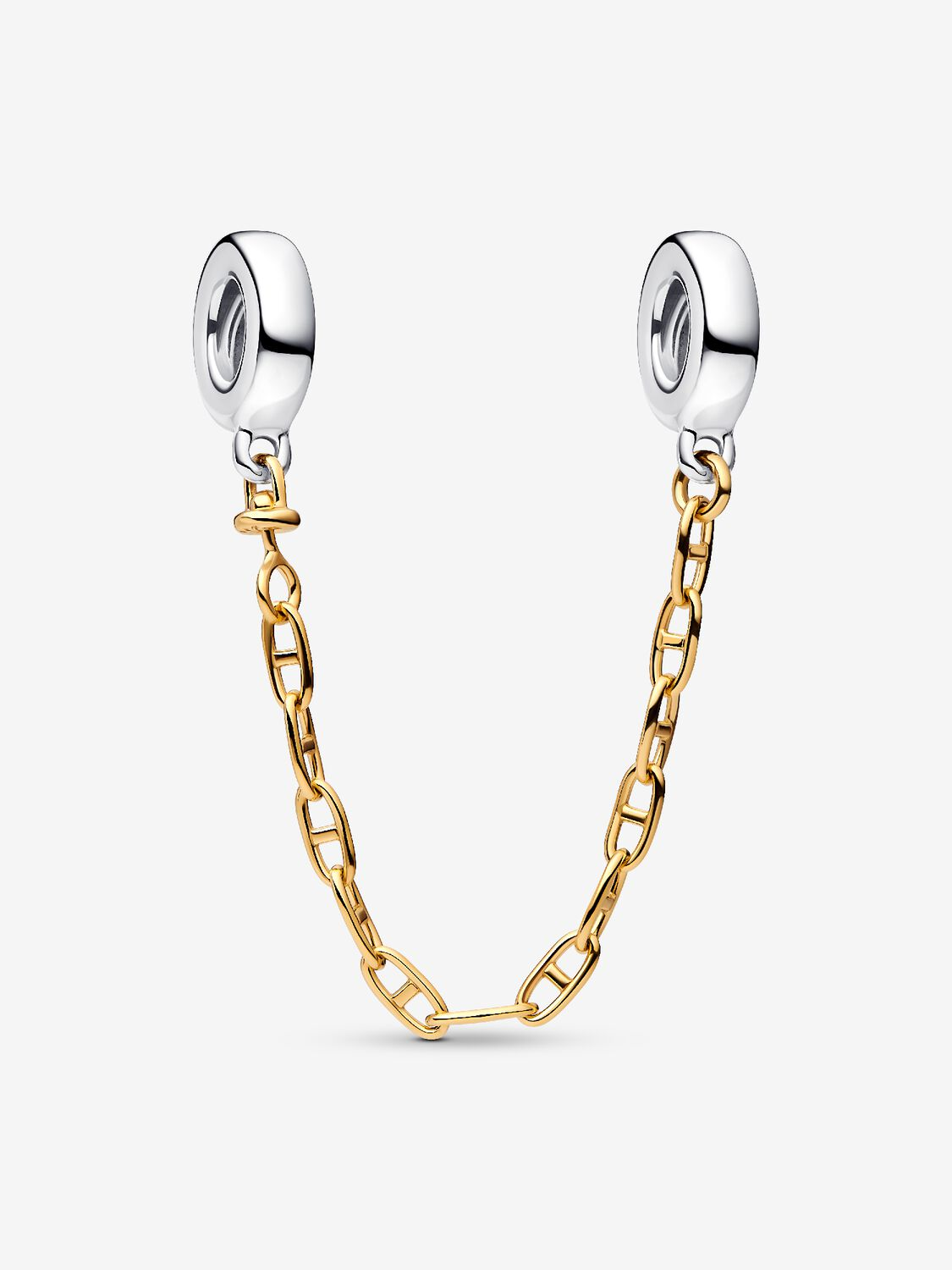 Catena di Sicurezza Pandora Maglia Ancora Argento Sterling 925, Placcatura in Oro 14k