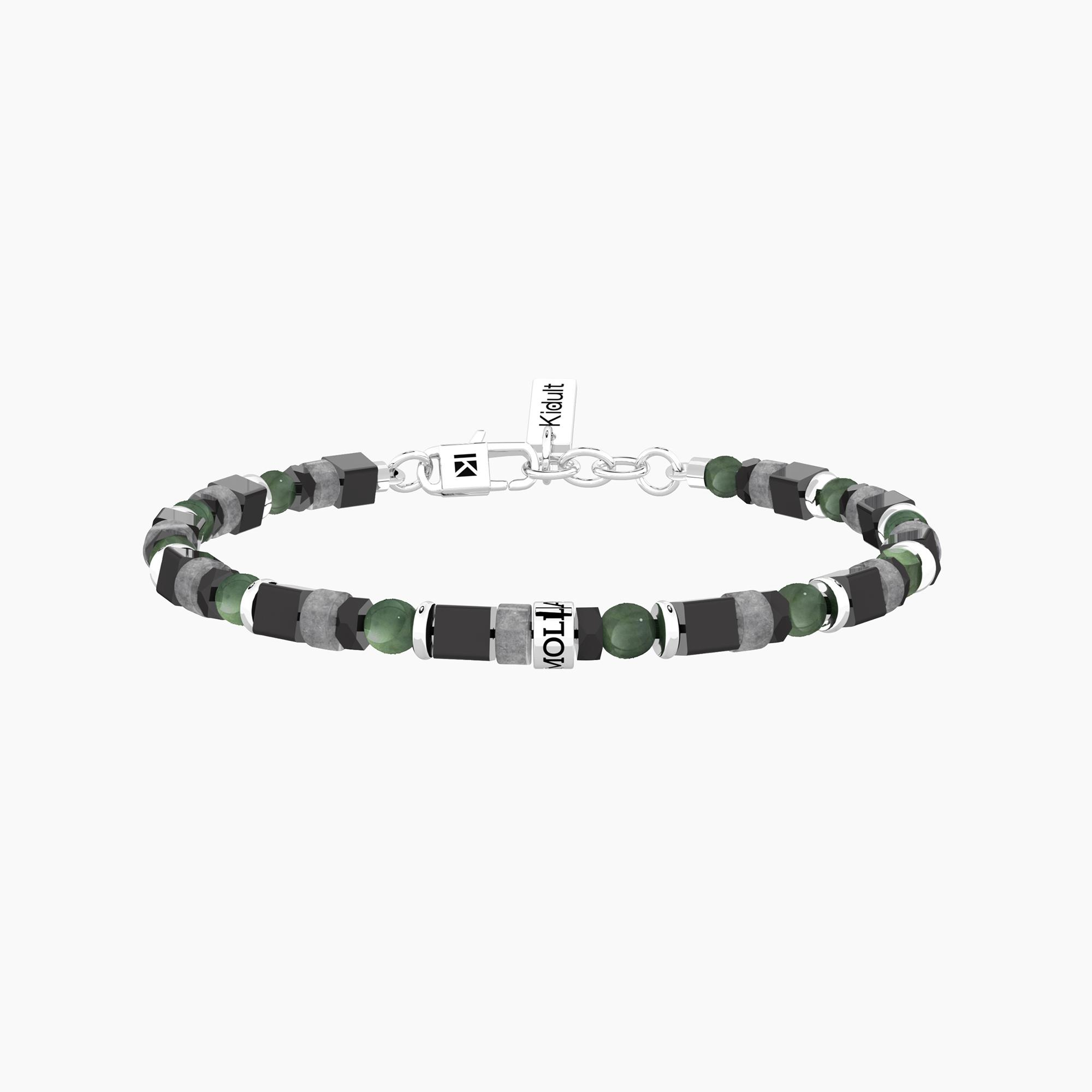 Bracciale Uomo Kidult Mai Mollare con Pietre Multicolor 