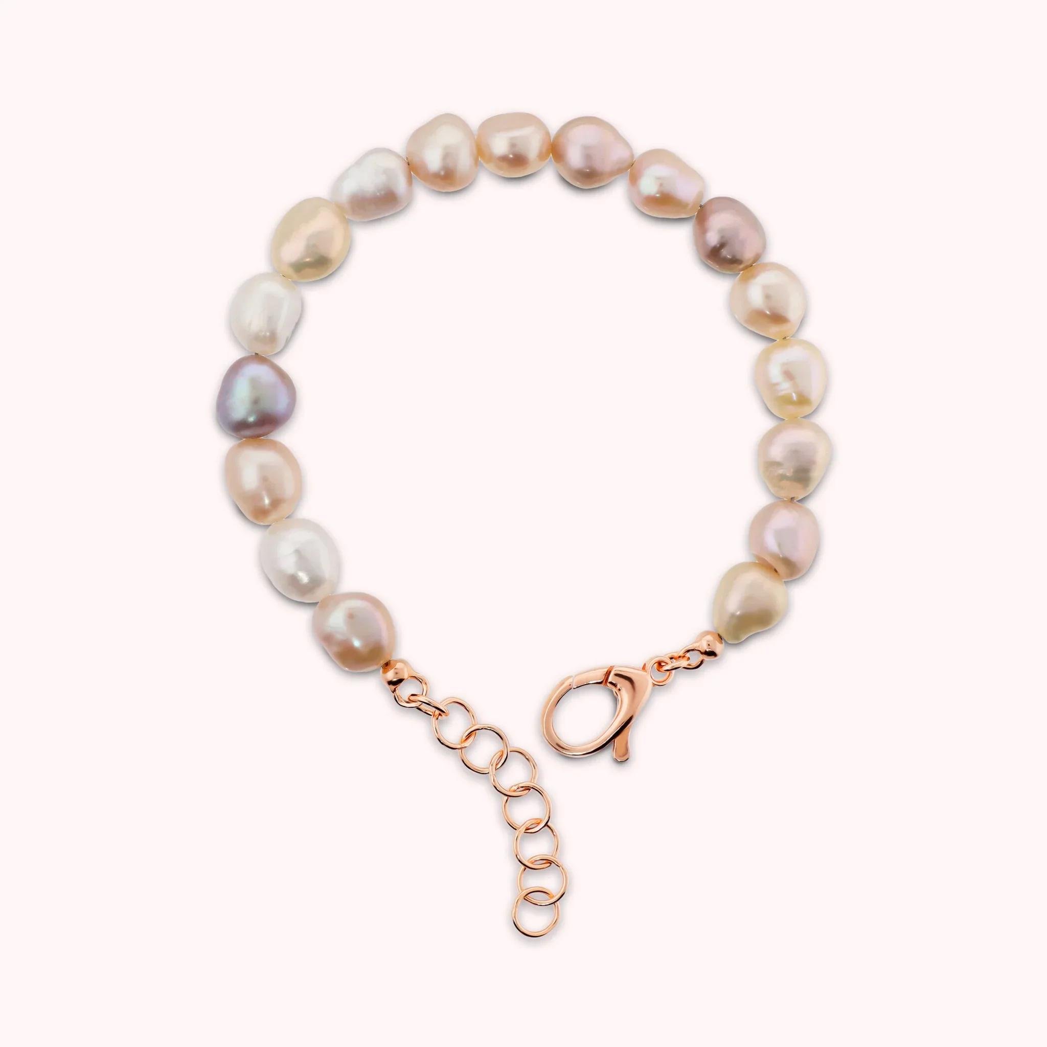 Bracciale Donna Bronzallure di Perle Barocche Multicolor d'Acqua Dolce