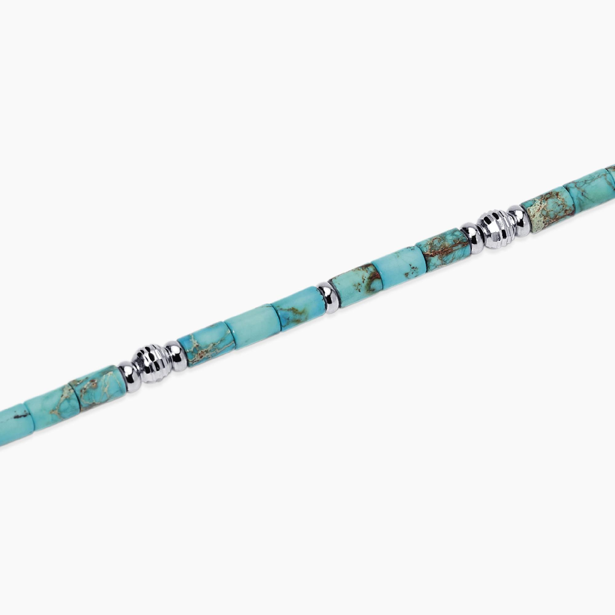 Bracciale Uomo Mabina Ibiza in Argento con Diaspro Turchese 