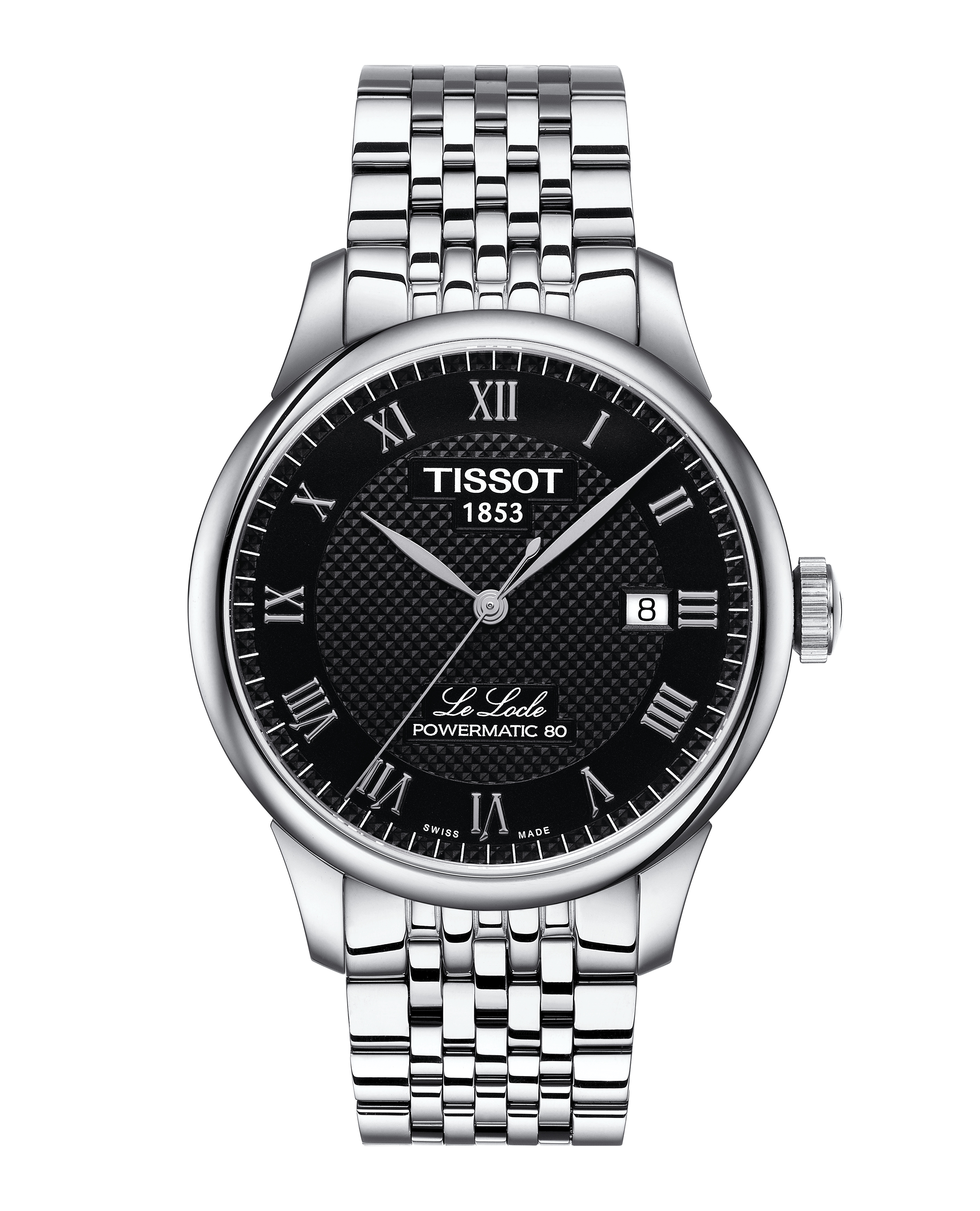 Orologio Uomo Tissot le Locle Powermatic 80 Automatico con Quadrante Nero 39 mm