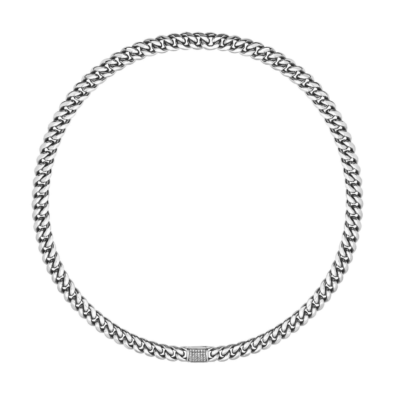 Collana Uomo Breil Steel & Spark in Acciaio Catena Groumette