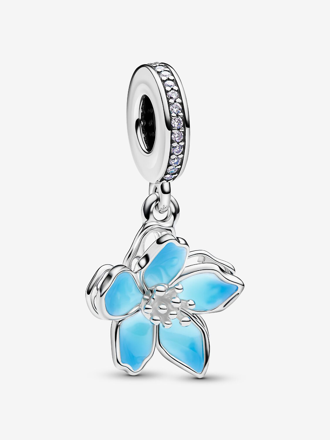 Charm Pandora Pendente Fiore di Ciliegio Blu  