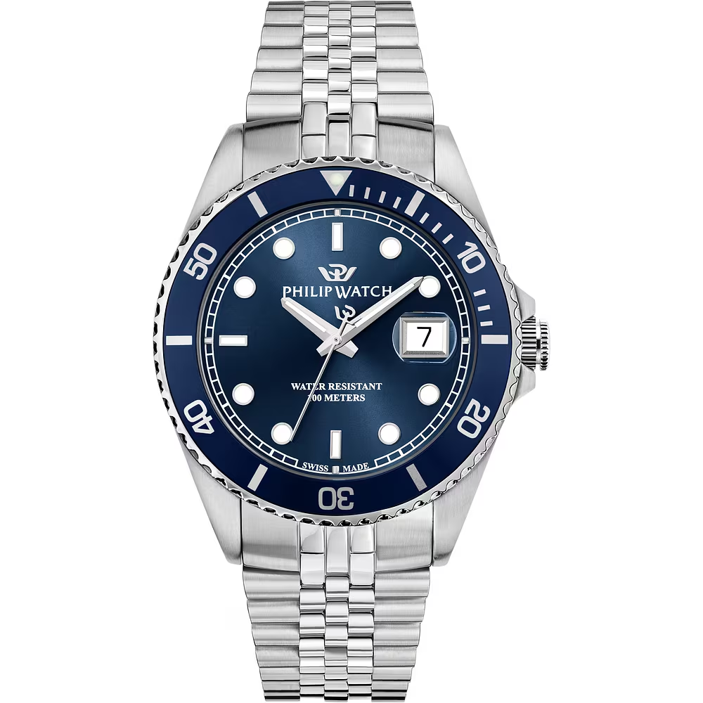Orologio Uomo Philip Watch Caribe Sport al Quarzo con Quadrante Blu 42 mm 