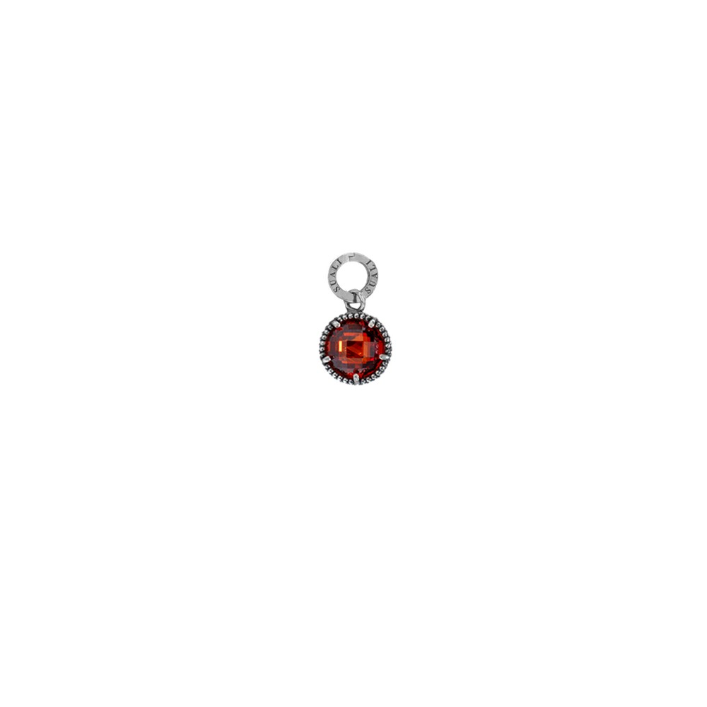 Charm Donna Suali Castone Brio Rosso Ø cm. 1,5