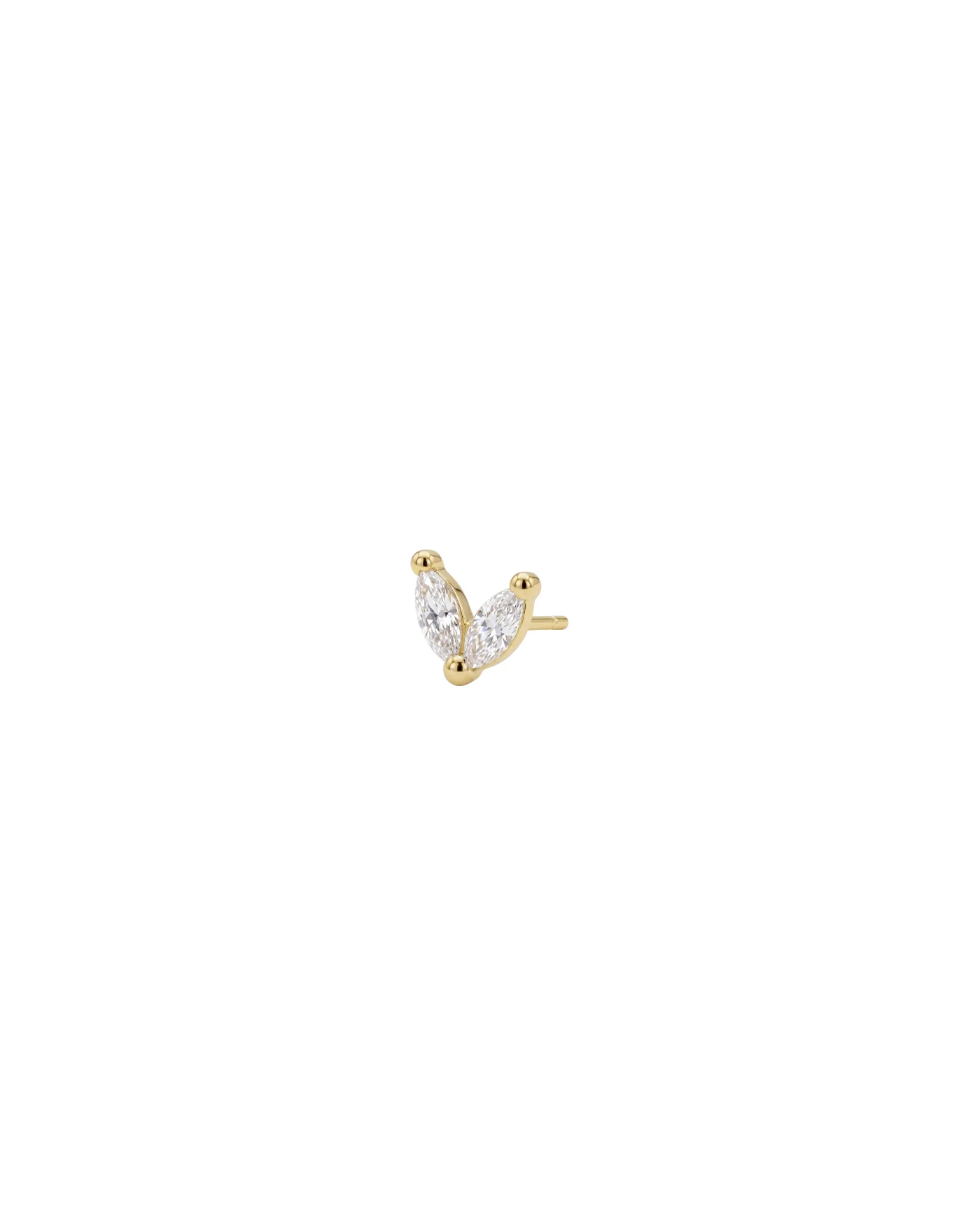 Orecchino Amabile Micro Glow in Argento 925 Placcato Oro