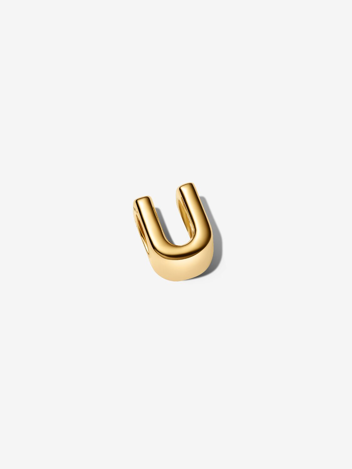 Charm Pandora Mini Lettera U Placcatura in Oro 14k