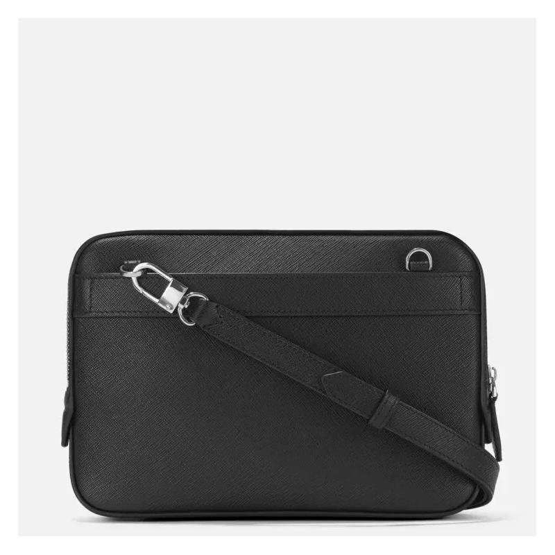 Borsa a Tracolla Piccola Montblanc in Pelle Sartorial Nera