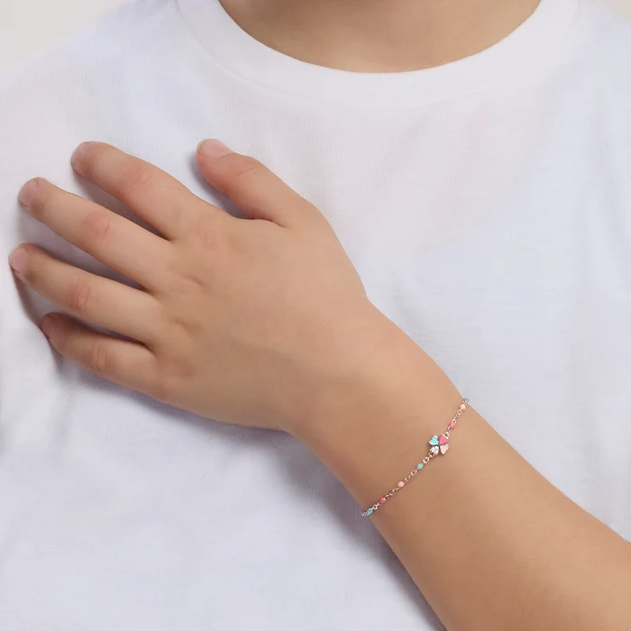 Bracciale Mabina Baby Multicolor con Quadrifoglio