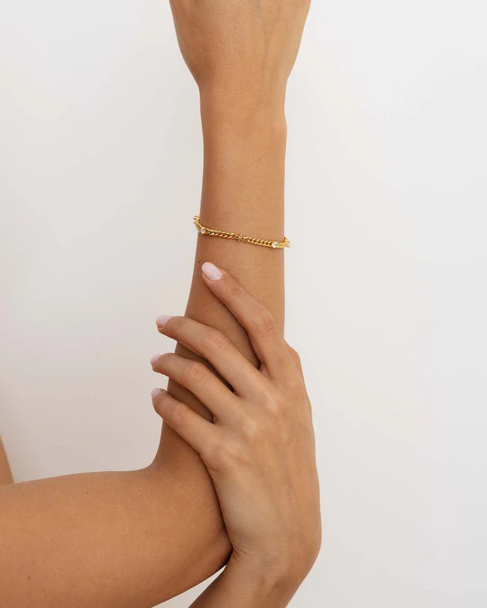Bracciale Donna Amabile Light Dorato Regolabile con Logo e Zirconia 