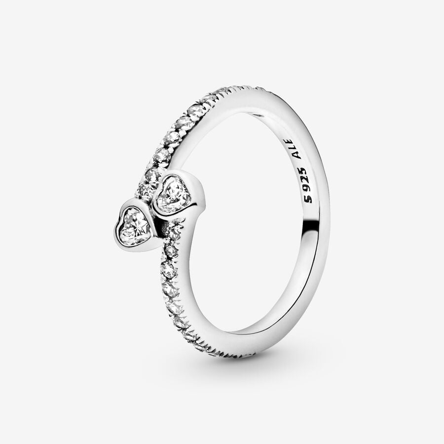 Anello Pandora Due Cuori Intrecciati Misura 50