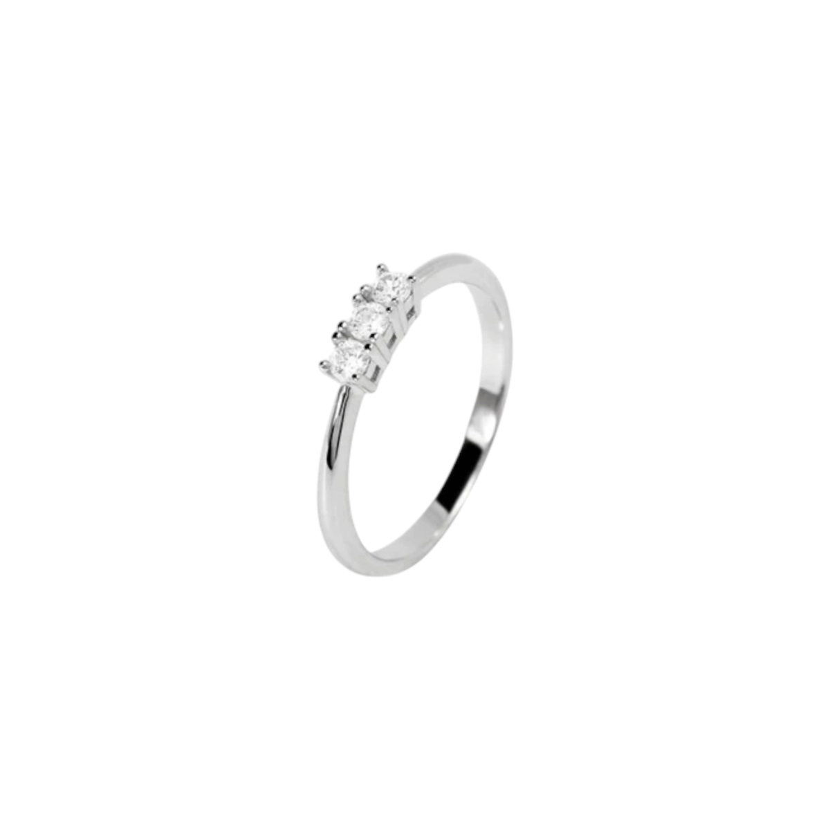 Anello Trilogy Donna Mabina My Diamond in Argento e Diamanti Lab-Grown 