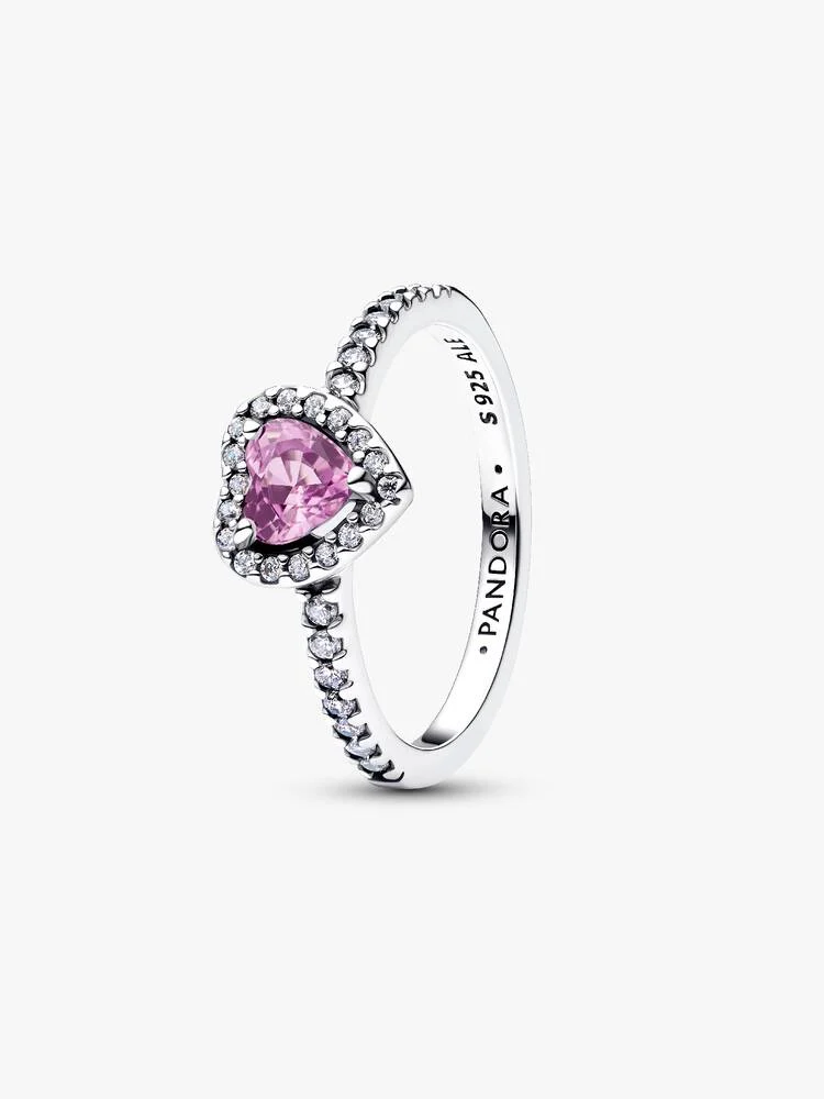 Anello Pandora Cuore in Rilievo Viola