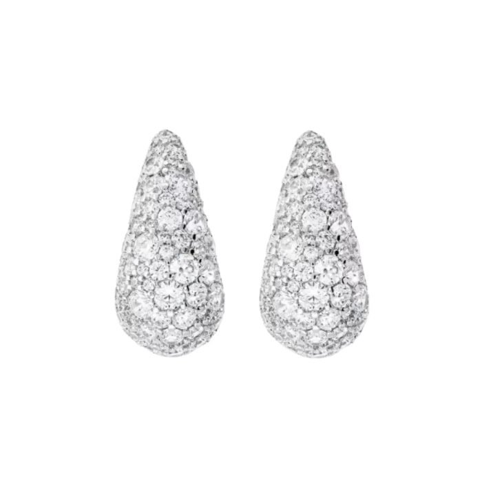 Orecchini Donna Bronzallure Altissima a Goccia Impreziositi da un Pavè di Cubic Zirconia