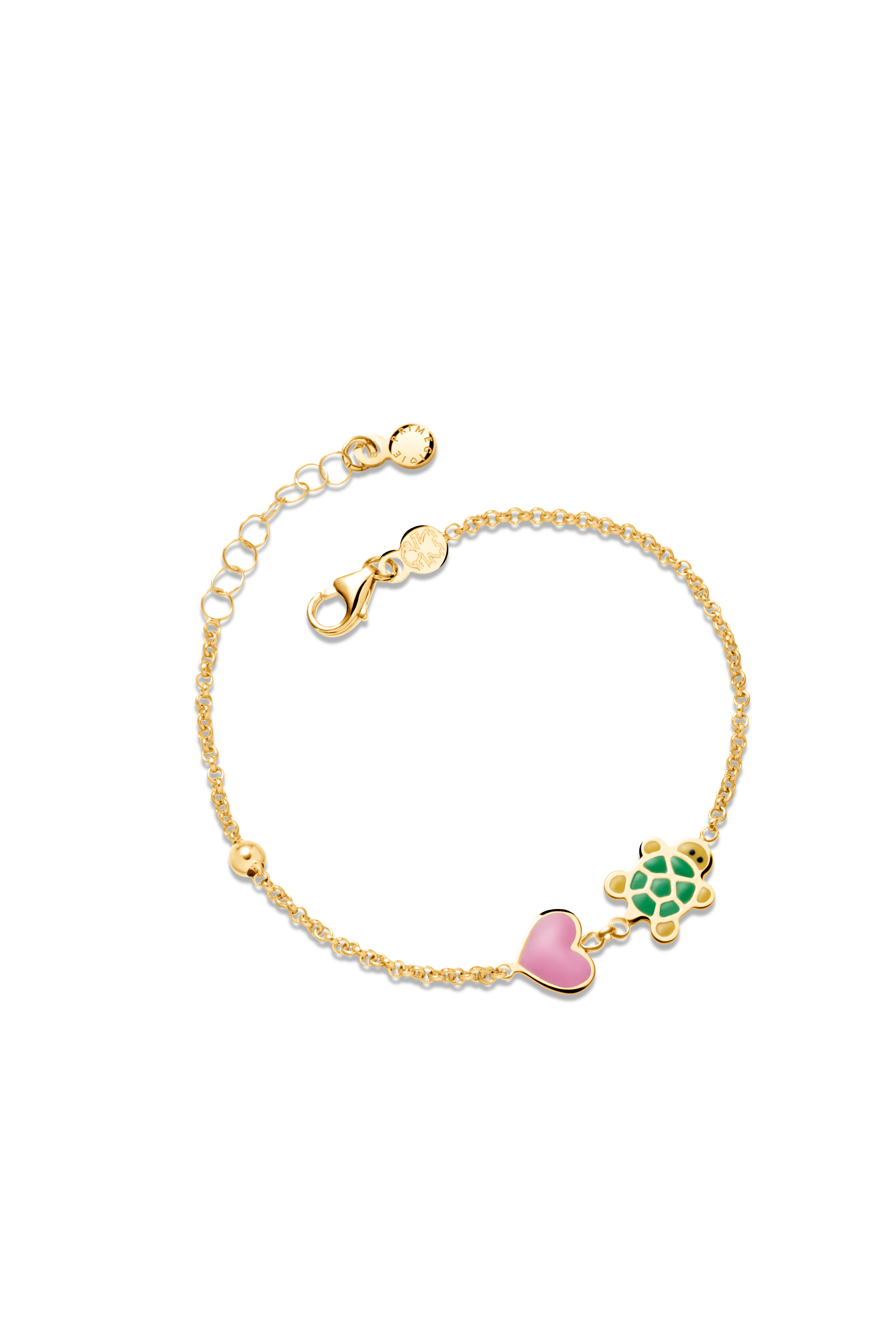 Bracciale Bambino le Bebè Primegioie con Tartaruga e Cuore