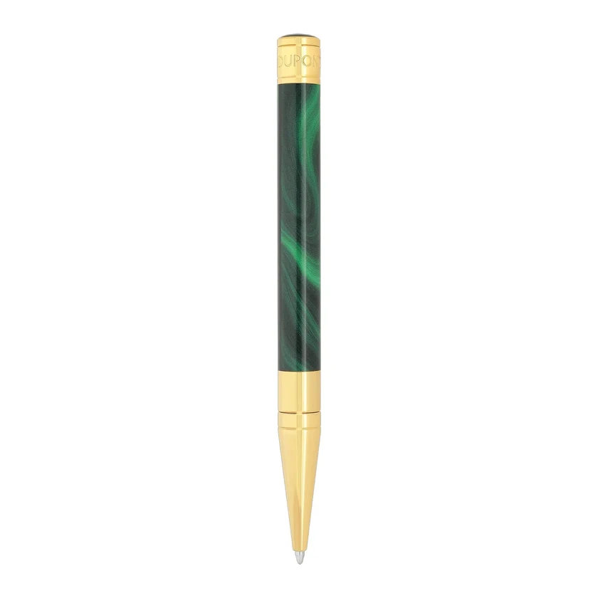 Penna a Sfera Dupont Initial Verde Finitura Oro
