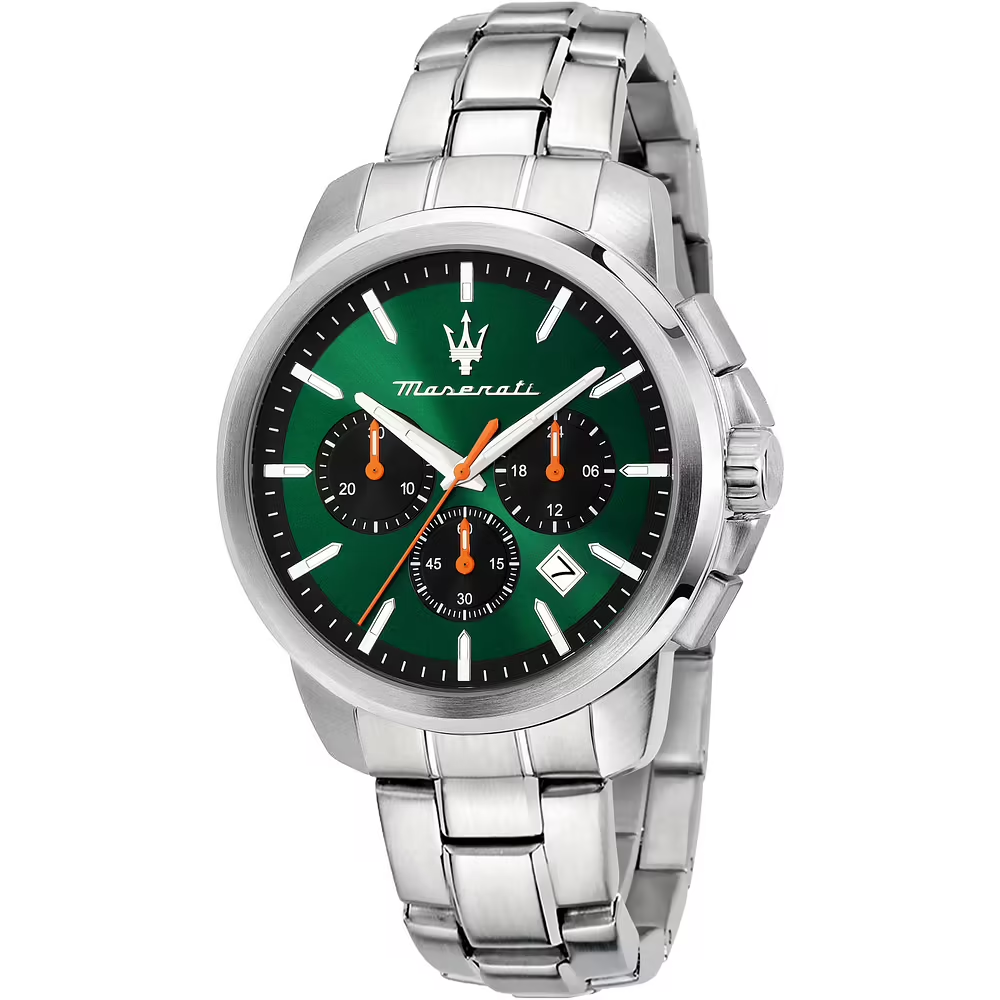 Orologio Uomo Maserati Successo al Quarzo con Quadrante Verde 42 mm 