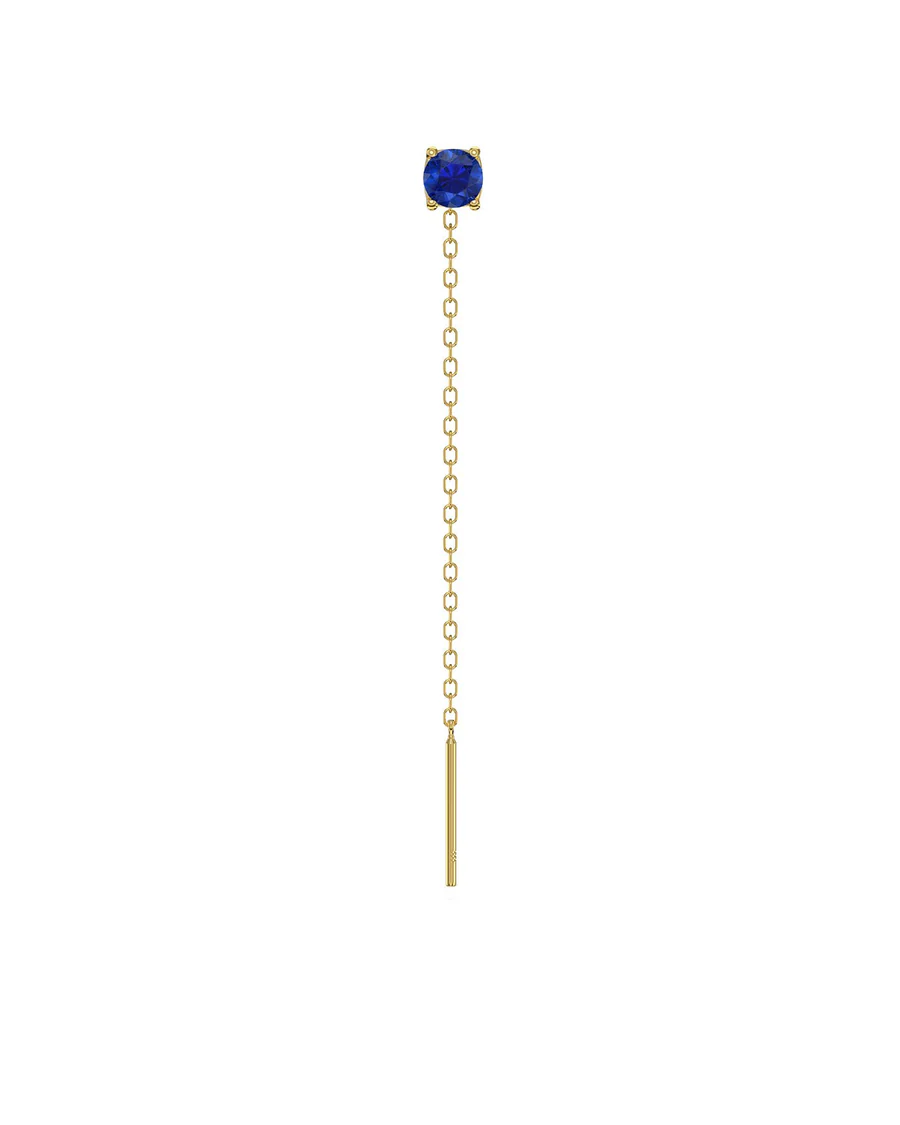 Orecchino Saliscendi Dorato Donna Amabile Lovli Luce con Punto Luce Blu 