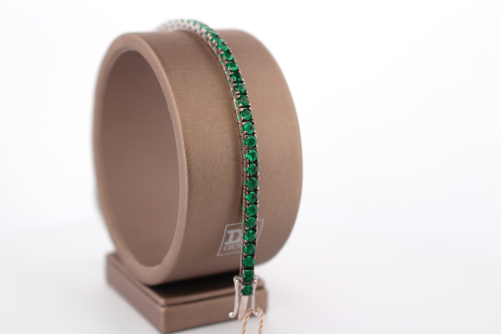 Bracciale Unisex Tennis Davite Delucchi con Smeraldi