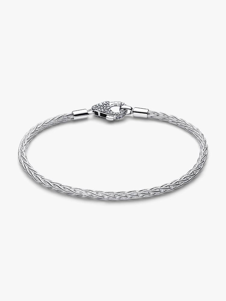 Bracciale Pandora Maglia Coda di Volpe con Chiusura Pavè Misura 23 cm