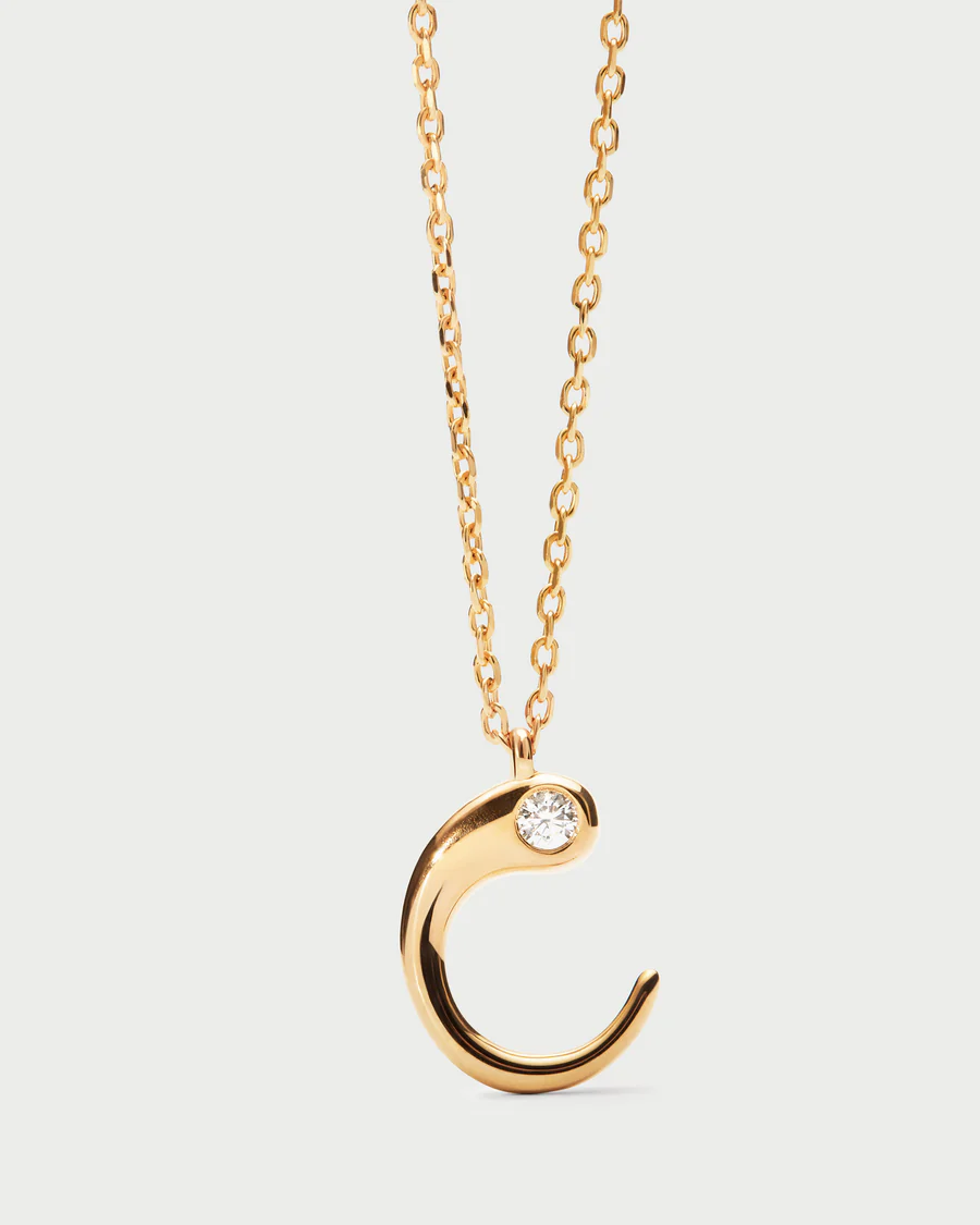 Collana Donna Pdpaola con Pendente Iniziale C 