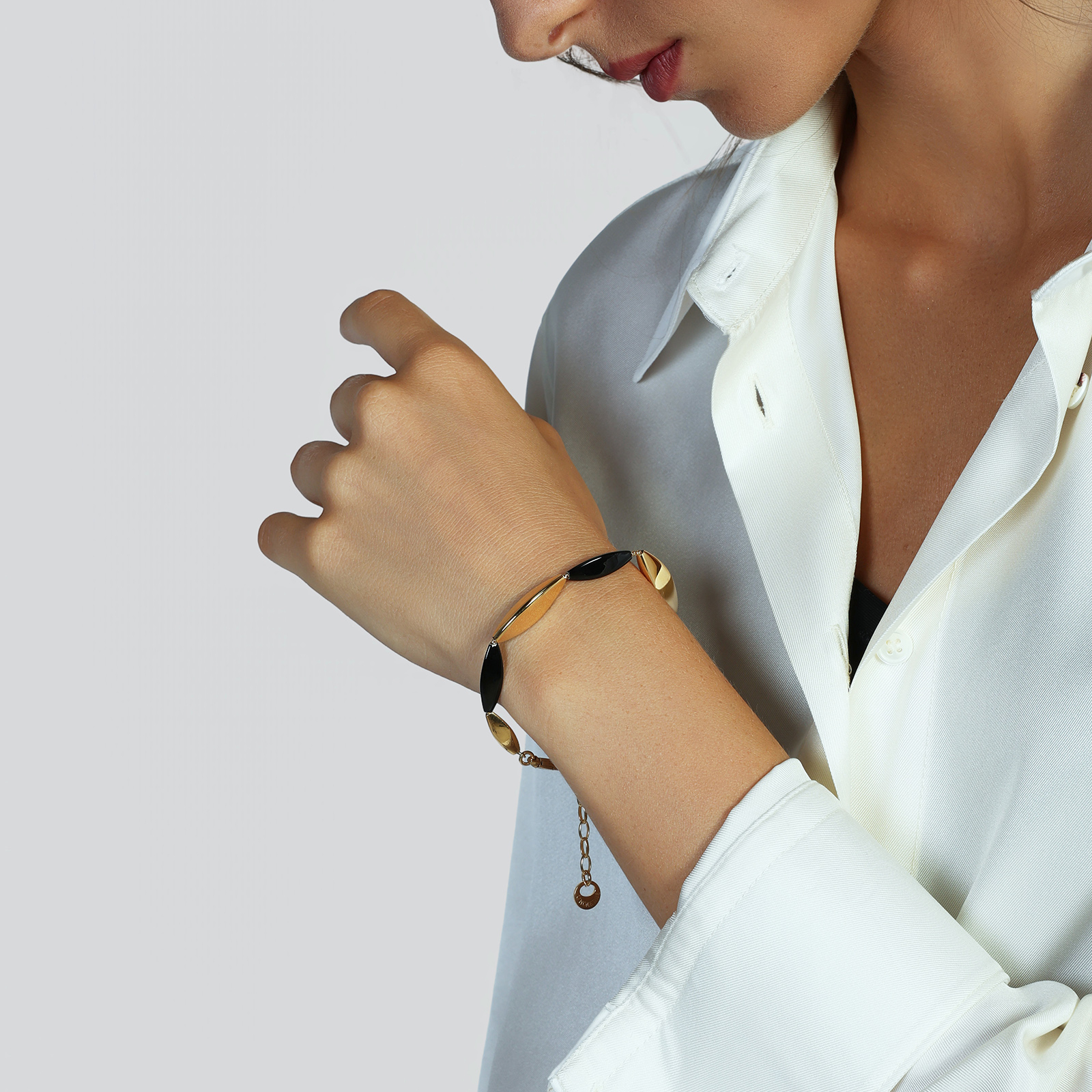 Bracciale Donna Unoaerre Aria con Elementi Neri 