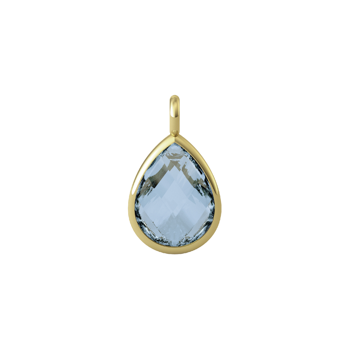 Kidult - Ciondolo taglio goccia in glass azzurro - 741099