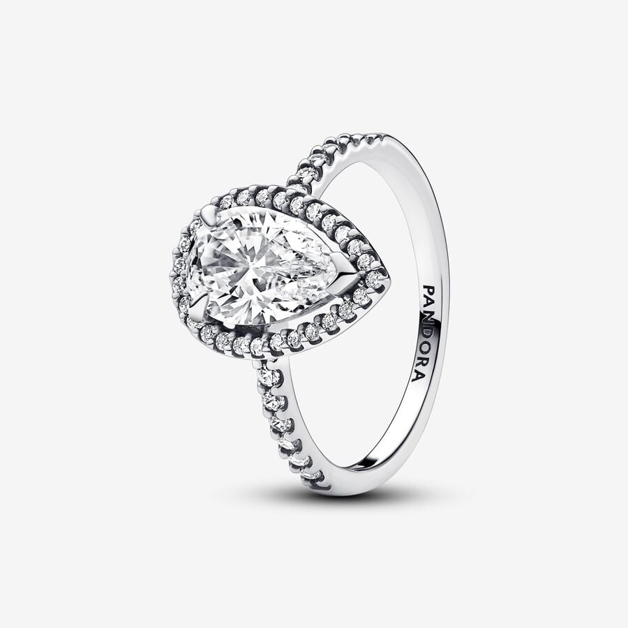 Anello Pandora Punto Luce Goccia Grande Misura 48