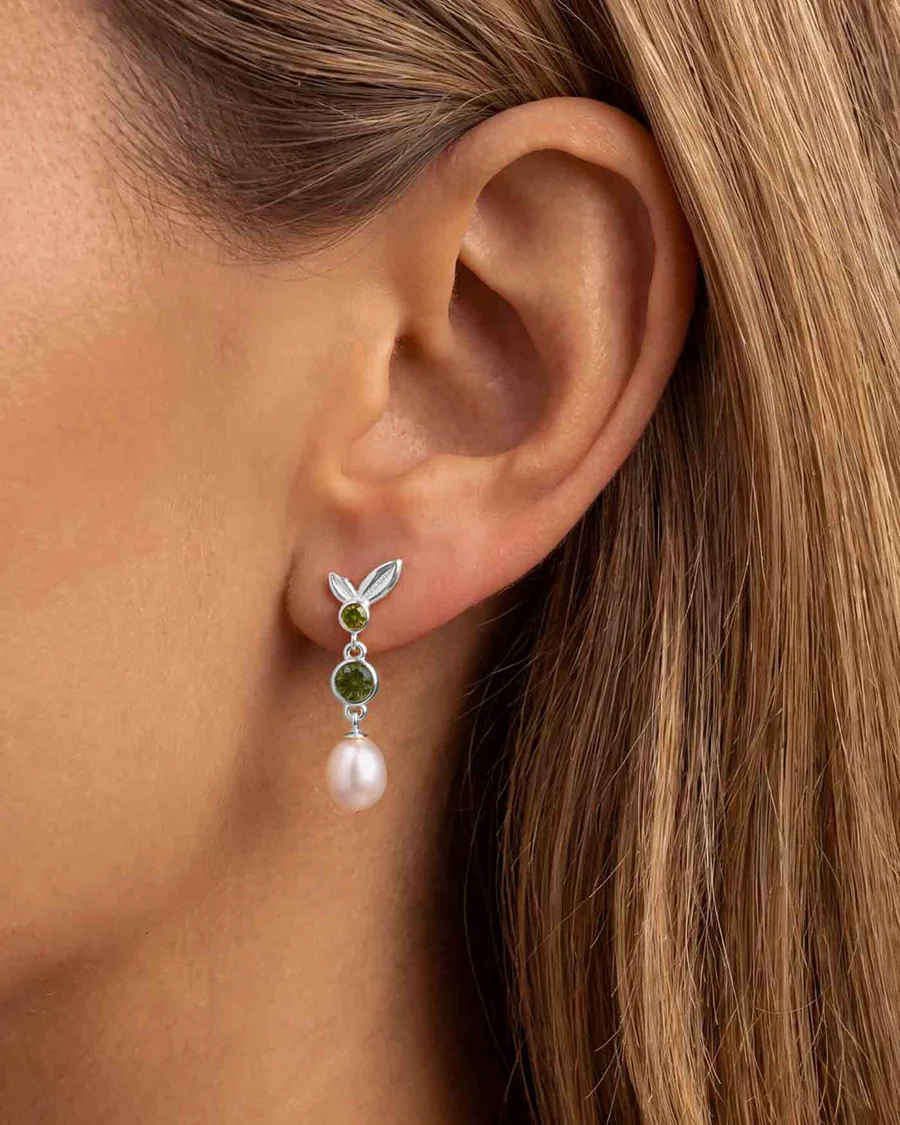 Orecchino Sinistro Donna Amabile Velvet Pendente Corto in Argento 
