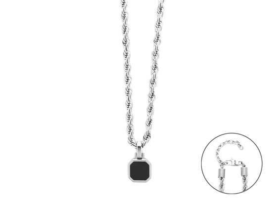Collana Uomo Paciotti in Acciaio con Catena e Pendente 