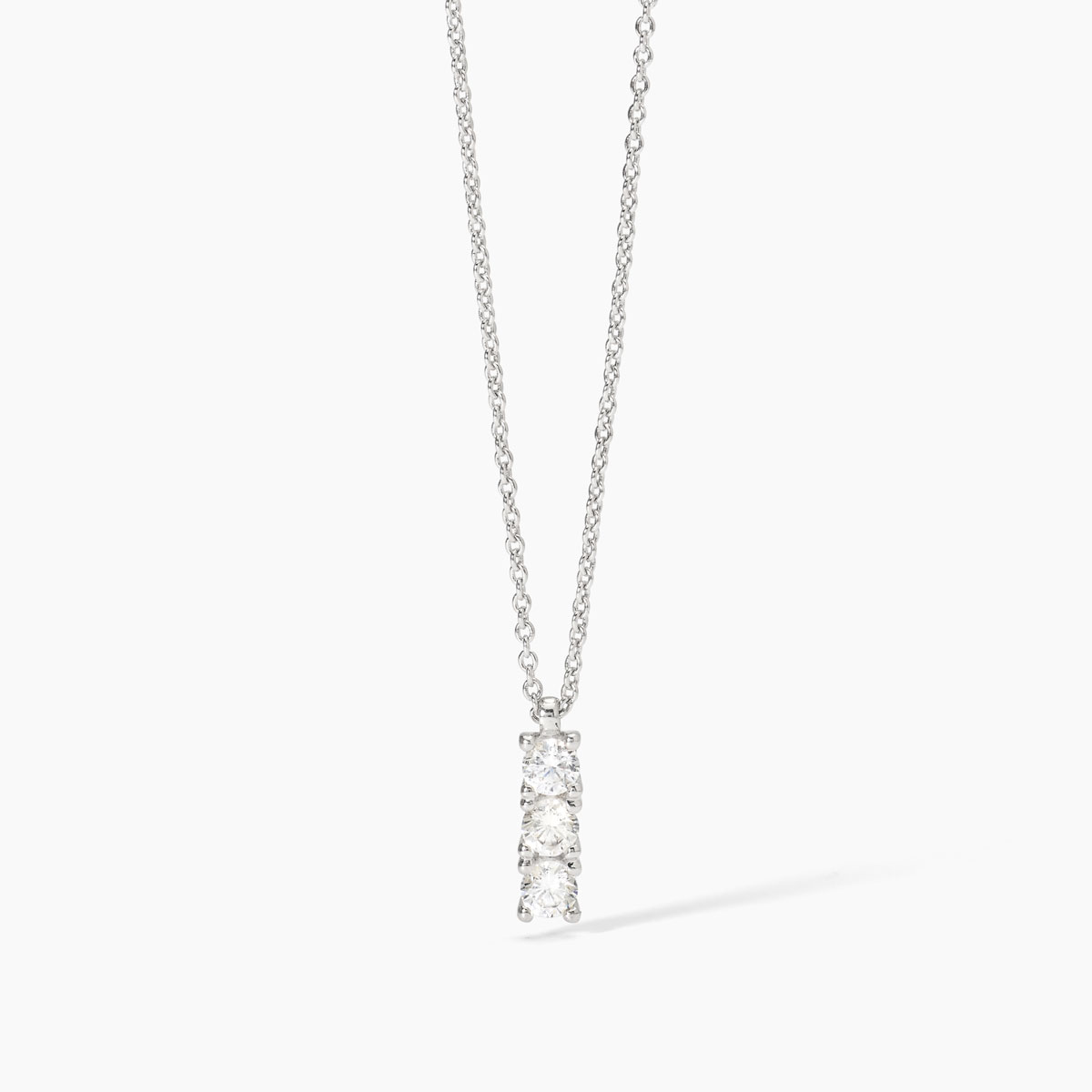Girocollo Mabina in Argento Rodiato con Catena Forzatina E Zirconi Bianchi