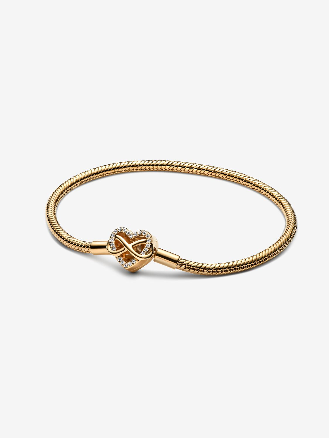 Bracciale Pandora Moments con Chiusura Cuore Infinito Pietre Luminose