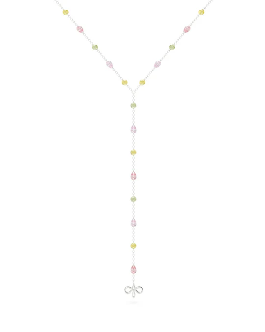 Collana Donna Amabile Warm Gaze Dorata a Y con Pietre Colorate 