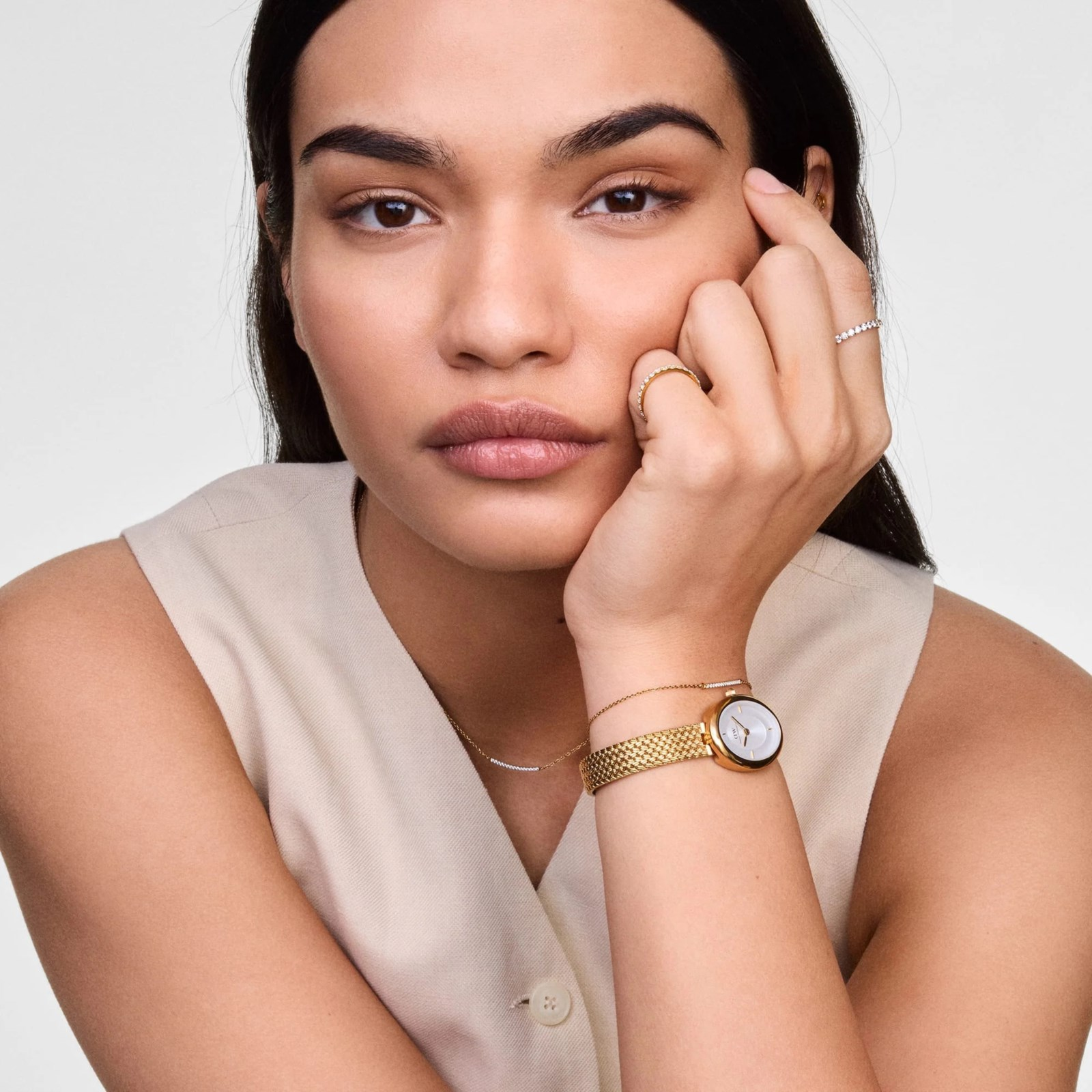 Orologio Donna Daniel Wellington Juliette al Quarzo con Quadrante Bianco 23x31 mm 