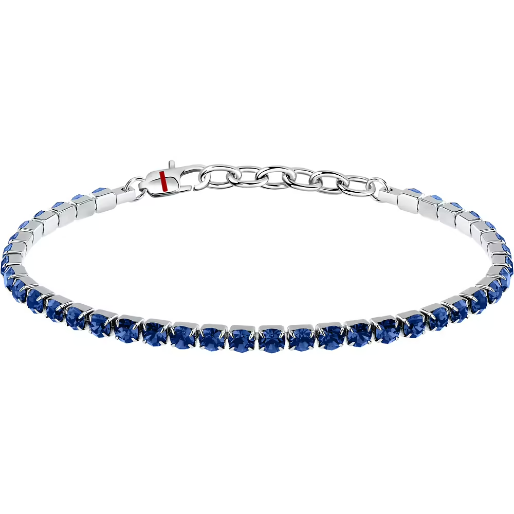 Bracciale Uomo Sector Tennis con Zirconi Blu 