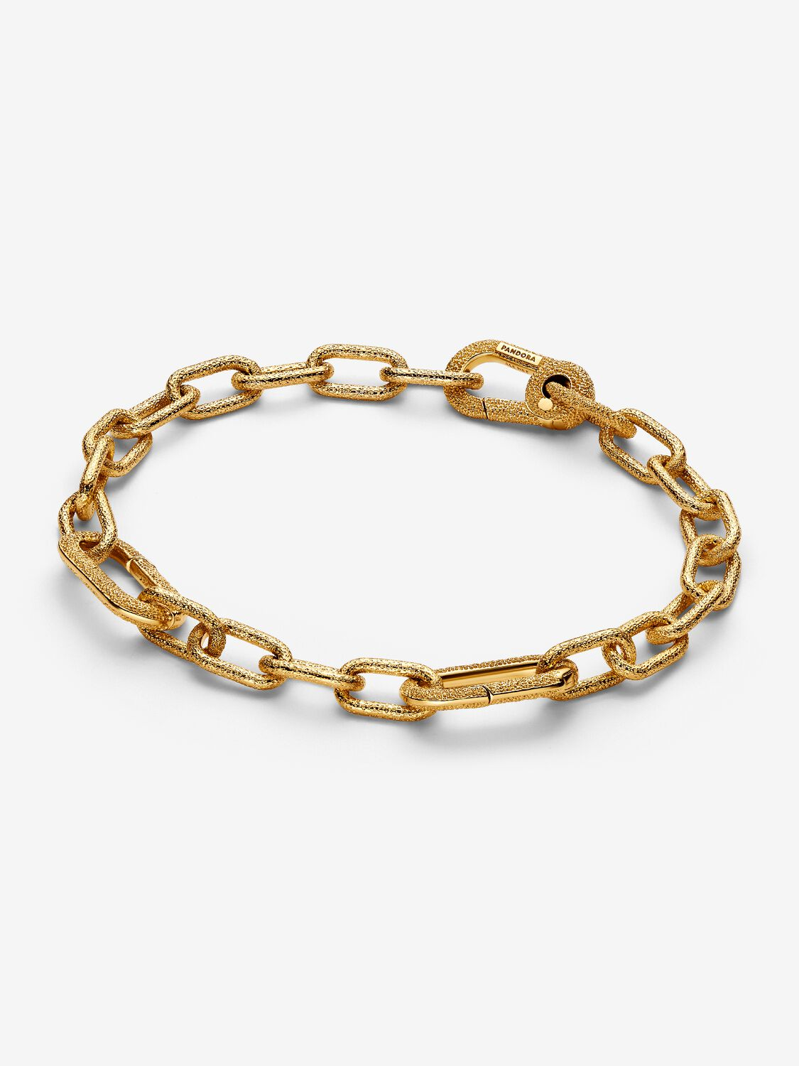 Bracciale Maglia Link Small Effetto Diamantato Pandora ME Placcatura in Oro 14k Misura 20 cm