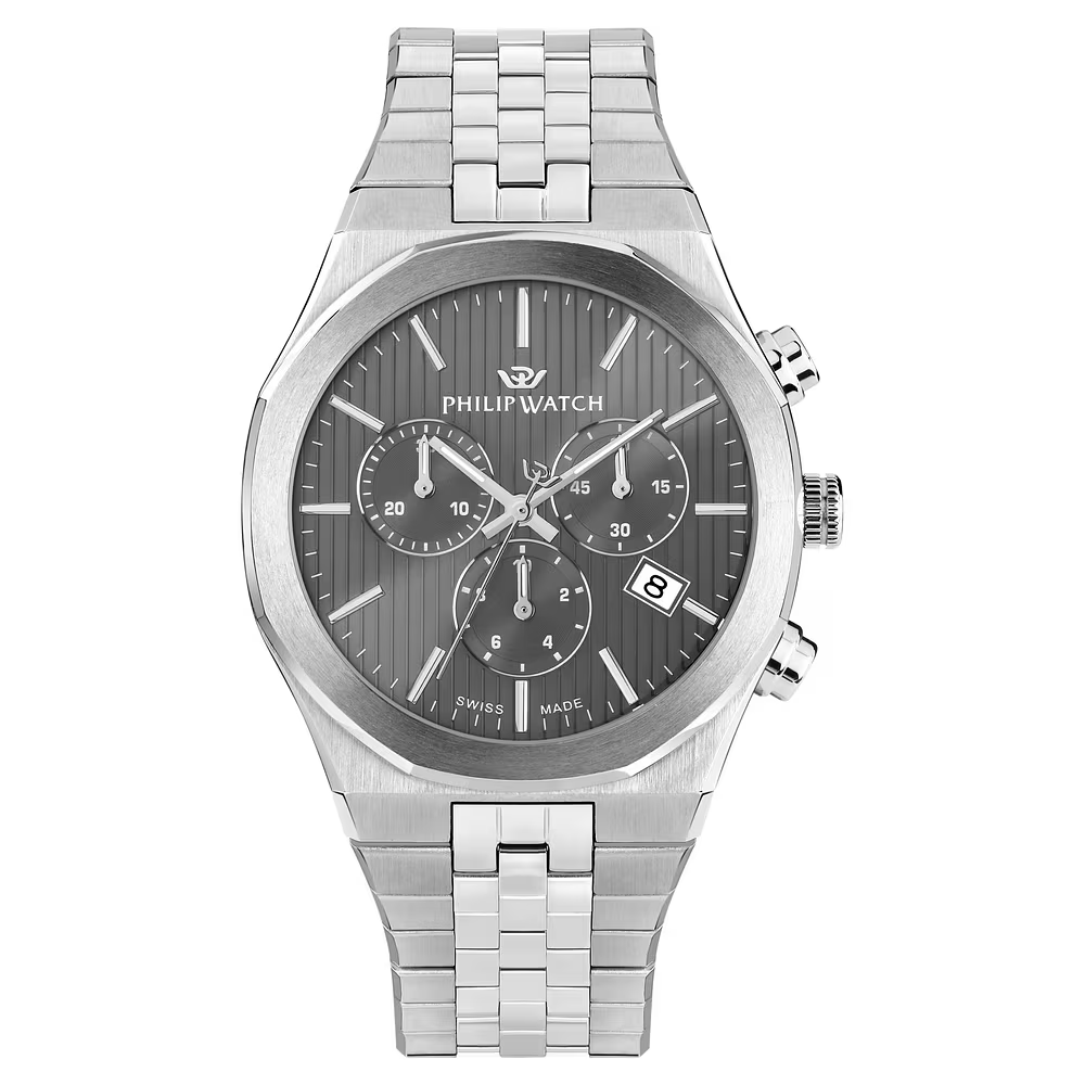Orologio Uomo Philip Watch Windsurf al Quarzo Cronografo con Quadrante Grigio 40 mm