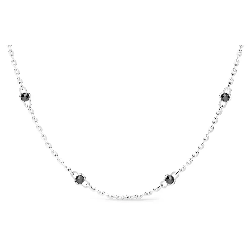 Collana Uomo Zancan Union in Argento con Spinelli Neri   