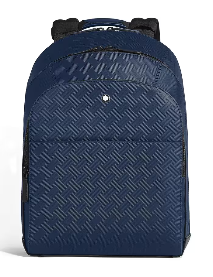 Zaino Modello Grande Montblanc con 3 Compartimenti in Pelle Extreme Blu