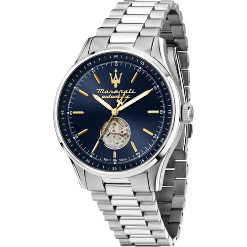 Orologio Uomo Maserati Sorpasso Automatico con Quadrante Blu 42 mm