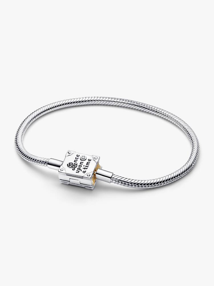 Disney, Bracciale Pandora Chiusura Libro delle Fiabe con Diamante Creato in Laboratorio