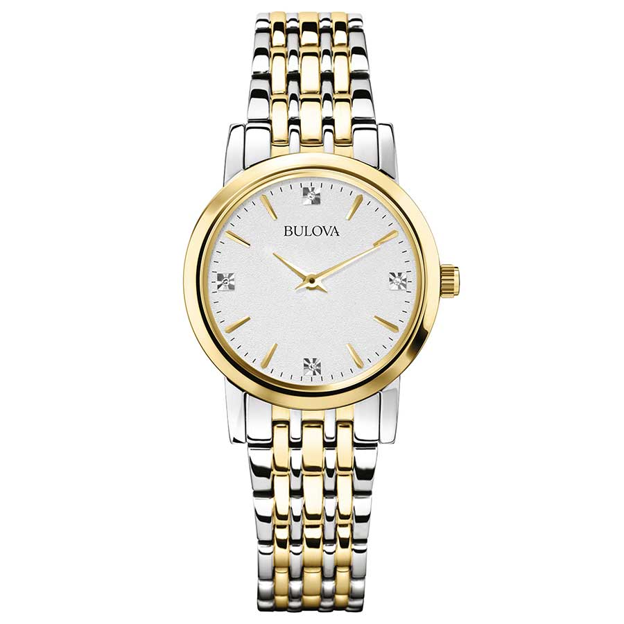 Orologio Donna Bulova Classic Diamonds al Quarzo con Quadrante Silver 27 mm 