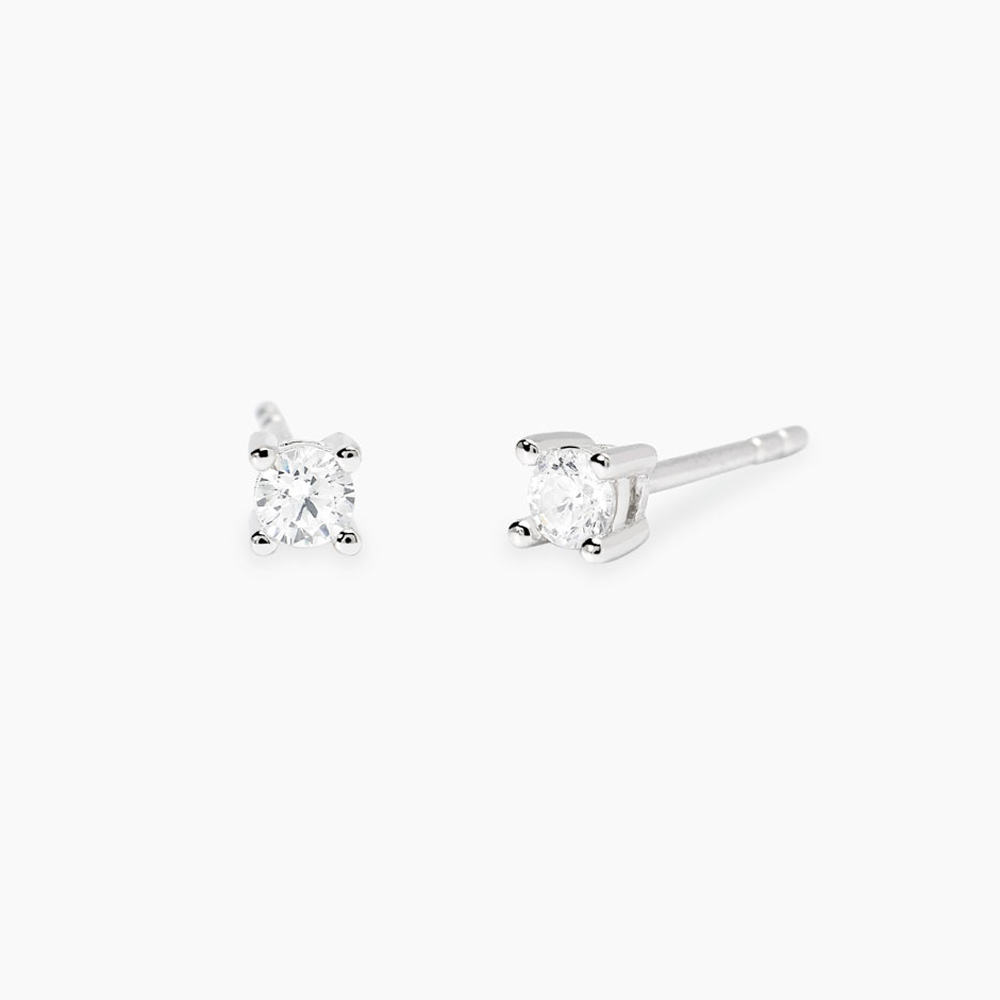 Orecchini Donna Mabina My Diamond Punto Luce in Argento e Diamanti Lab-Grown 
