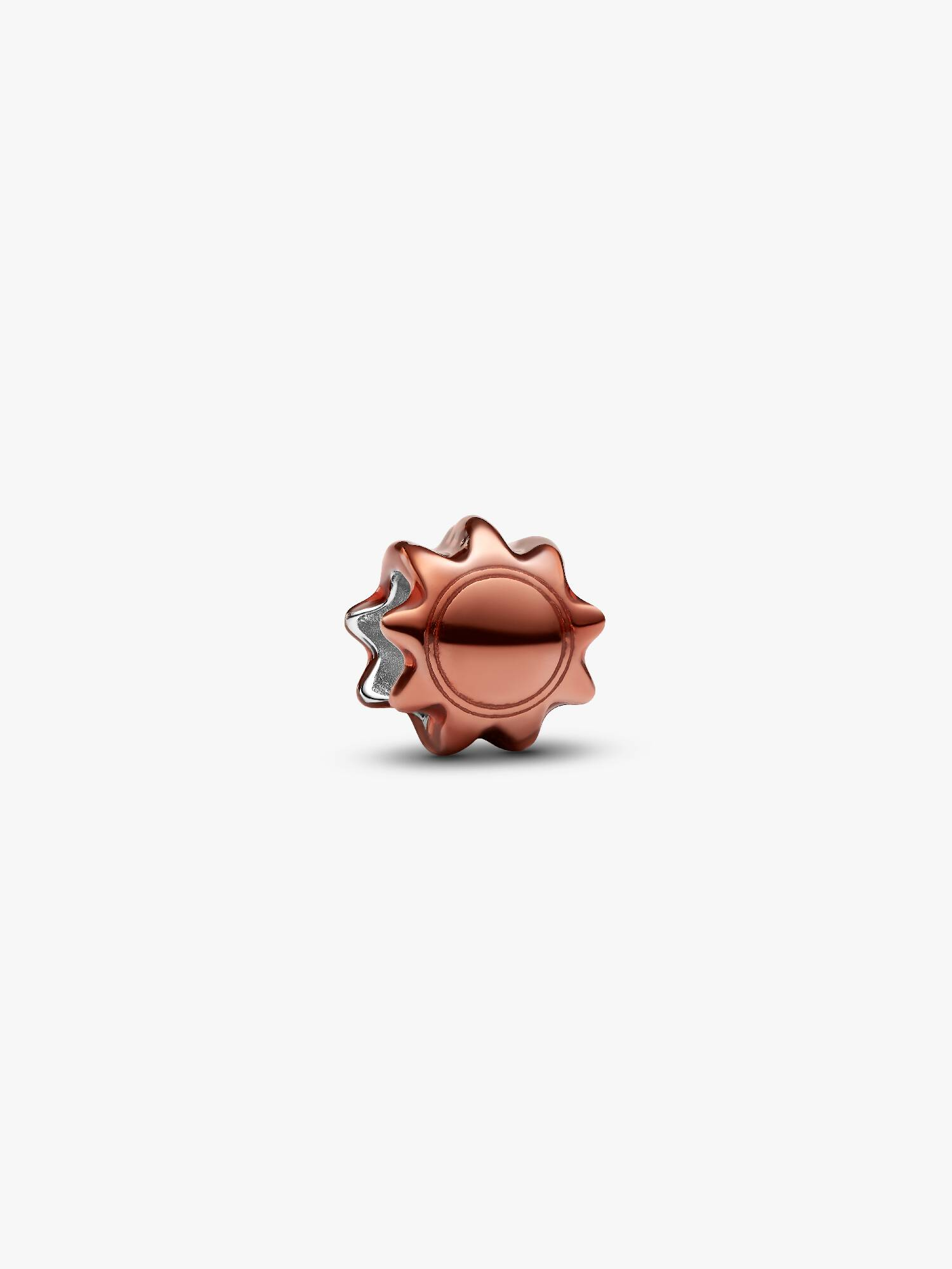 Mini Charm Pandora Sole Effetto Metallico Arancione in Argento Sterling 925