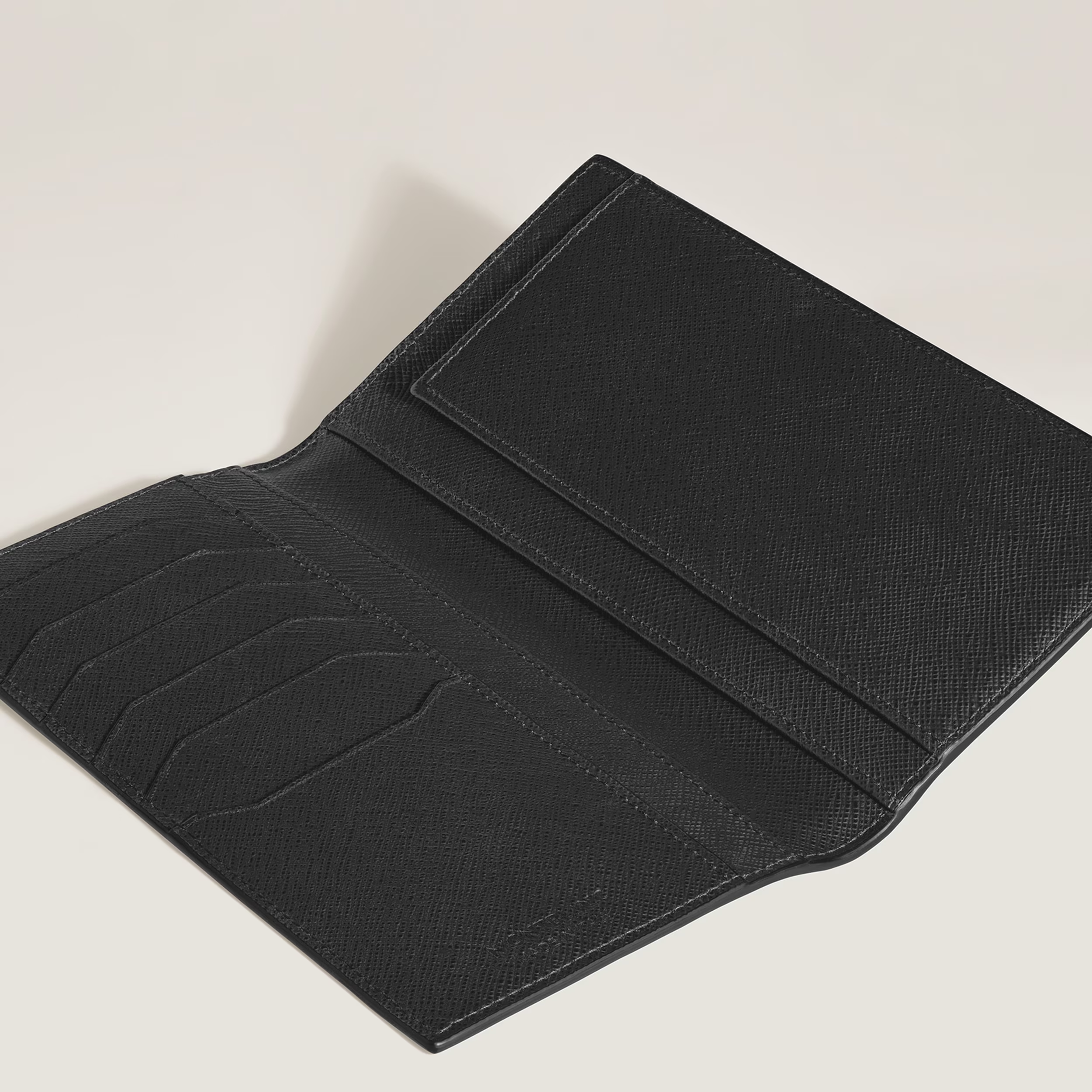 Portafoglio Lungo Montblanc 6 Tasche in Pelle Sartorial Nero