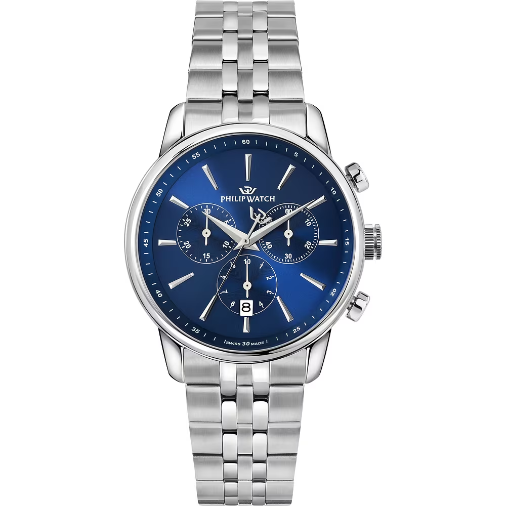 Orologio Uomo Philip Watch Anniversary al Quarzo con Quadrante Blu 40 mm 