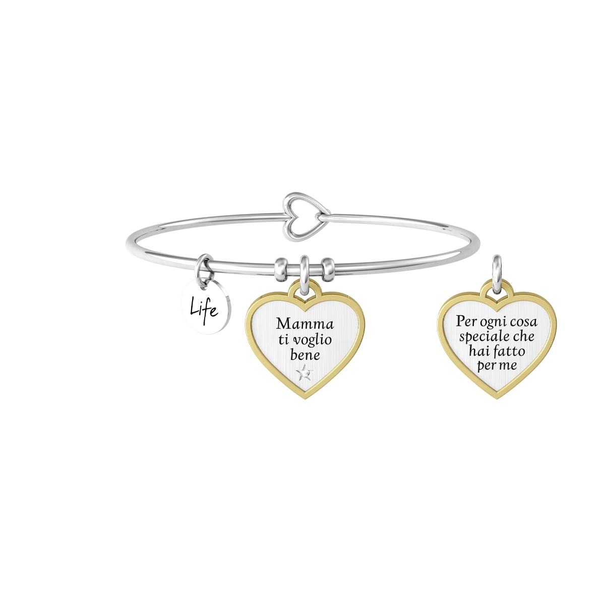 KIDULT Girocollo Donna 'Friends Are My Happy Place' – Acciaio 316L – Cuore Smaltato PVD Rosé – Collezione Love