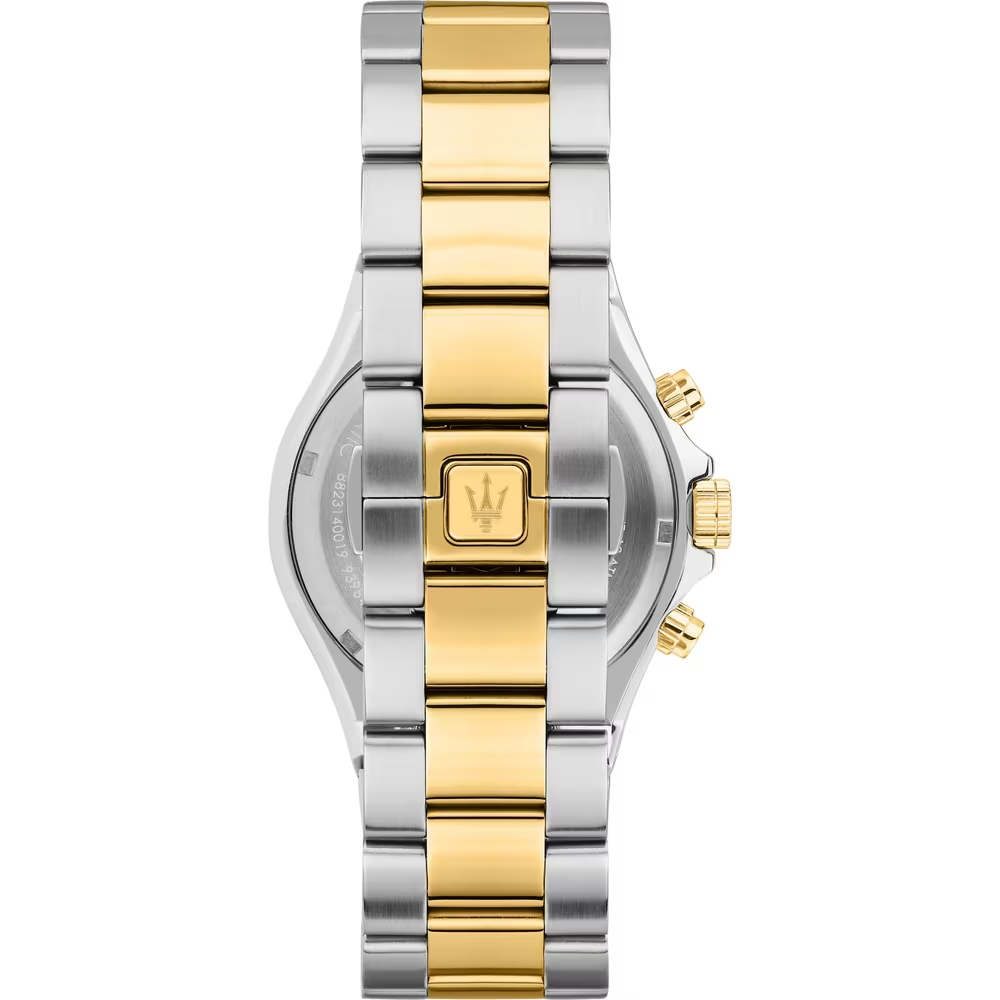 Orologio Uomo Maserati Sfida Cronografo al Quarzo con Quadrante Silver 41 mm Cinturino Acciaio/Oro